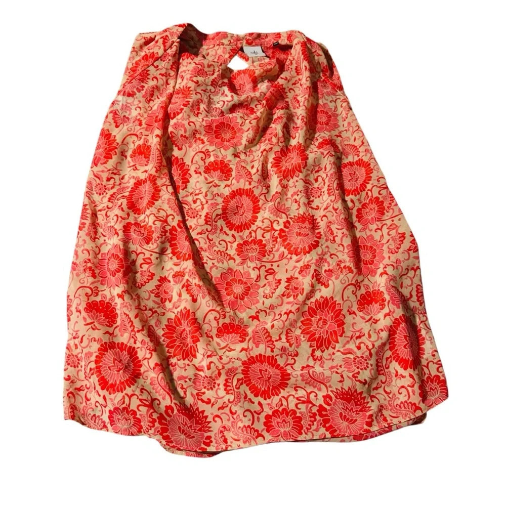 Cabi women's size medium floral sheer sleeveless blouse